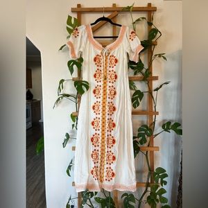 Nine Lives Bazaar Senorita midi embroidered dress 8 sell or trade!